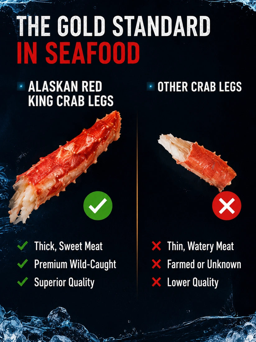 🦀 Alaskan Red King Crab Legs - 🏆💎 Ready to Eat High-Protein Seafood Snack