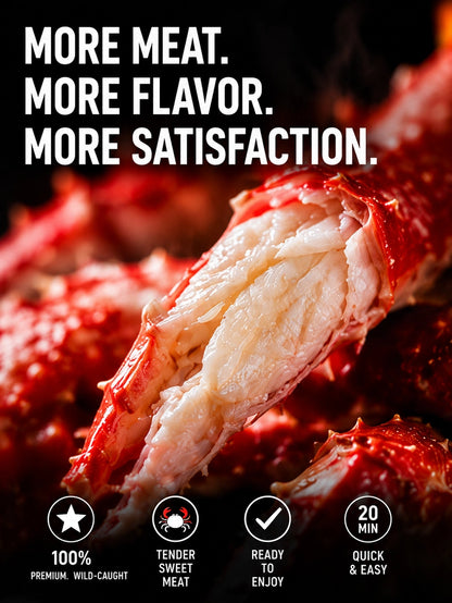 🦀 Alaskan Red King Crab Legs - 🏆💎 Ready to Eat High-Protein Seafood Snack