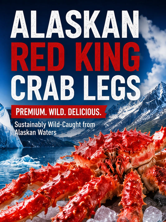 🦀 Alaskan Red King Crab Legs - 🏆💎 Ready to Eat High-Protein Seafood Snack