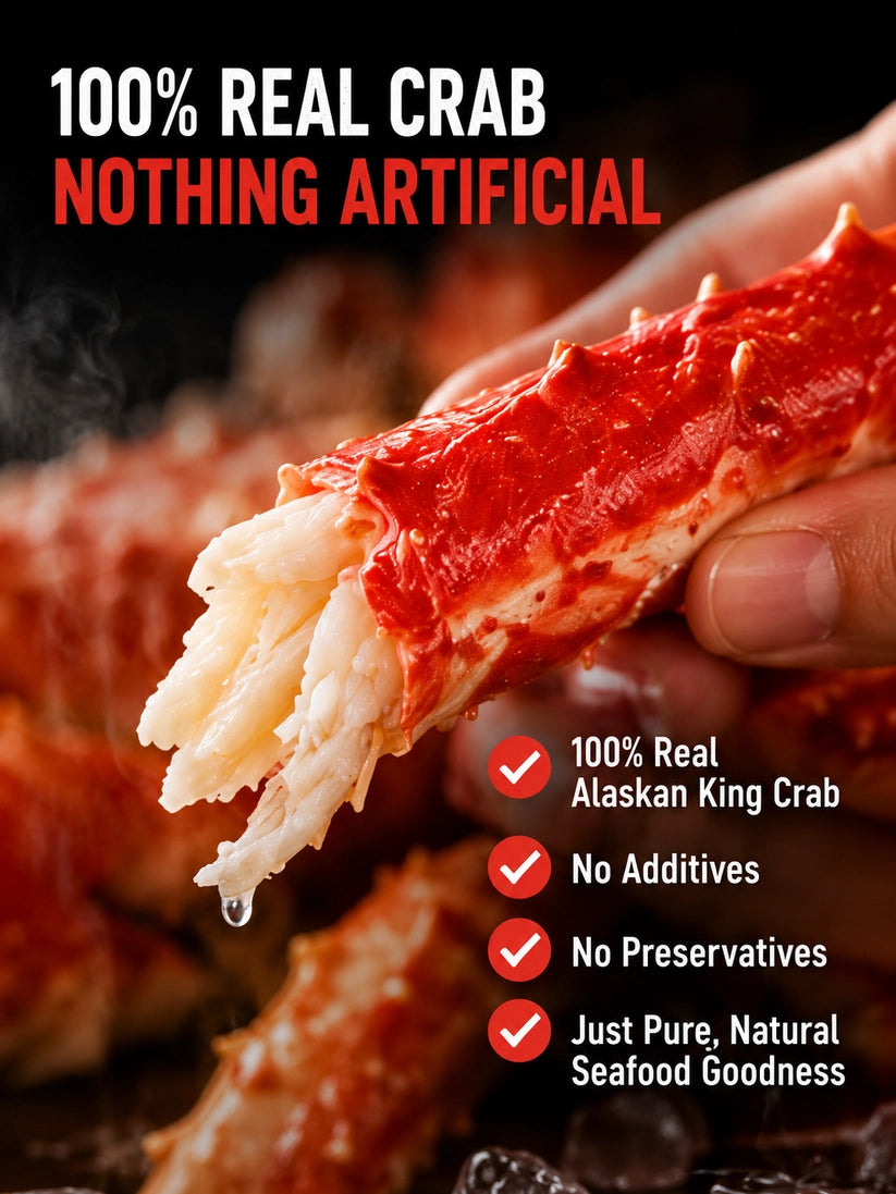 🦀 Alaskan Red King Crab Legs - 🏆💎 Ready to Eat High-Protein Seafood Snack