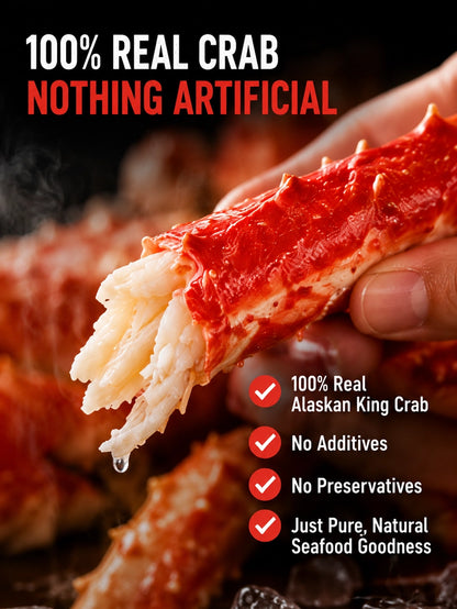 🦀 Alaskan Red King Crab Legs - 🏆💎 Ready to Eat High-Protein Seafood Snack