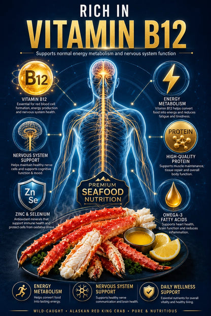 🦀 Alaskan Red King Crab Legs - 🏆💎 Ready to Eat High-Protein Seafood Snack